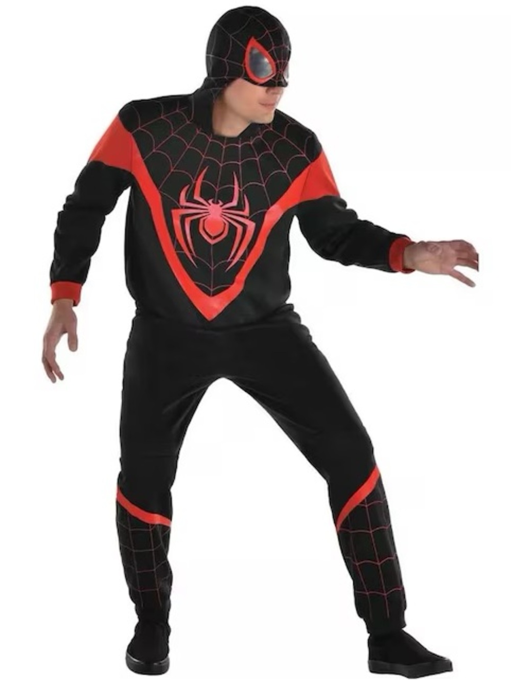 BRAND NEW men marvel spiderman spider man halloween costume size M 40-42 L 42-44